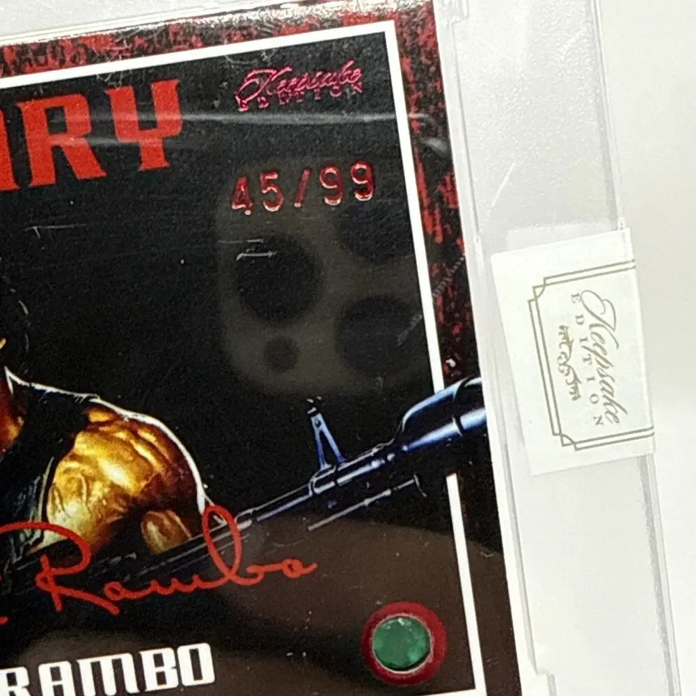 John RAMBO Keepsake Edition Gem Laser Signature AUTO /99 Rare Collectible Card